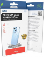 Wave Premium Case, silikonskydd, iPhone 15, genomskinlig.