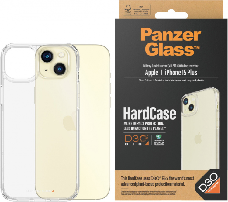  PanzerGlass HardCase med D3O -skyddsfodral, iPhone 15 Plus