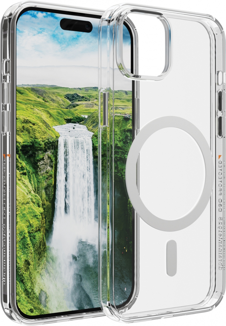 dbramante Iceland Ultra D3O MagSafe-skyddsfodral, iPhone 15, transparent