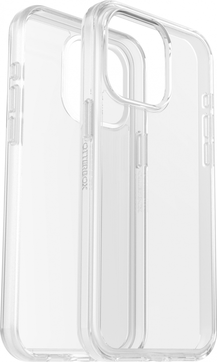 Otterbox Symmetry Clear -skyddsskal, iPhone 15 Pro Max, genomskinligt.
