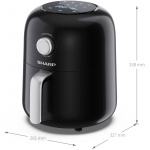 Sharp Luftfritös Airfryer 4L 1300Watt AF-GS404AE-B