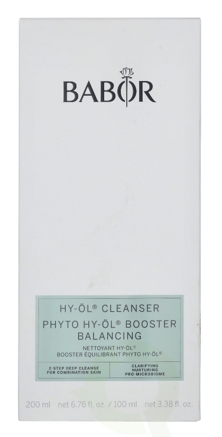Babor Hy-Oil Cleansing Phyto Booster Balancing Set 300 ml Cleansing Oil 200ml/Booster Balancing 100ml - For Combination Skin