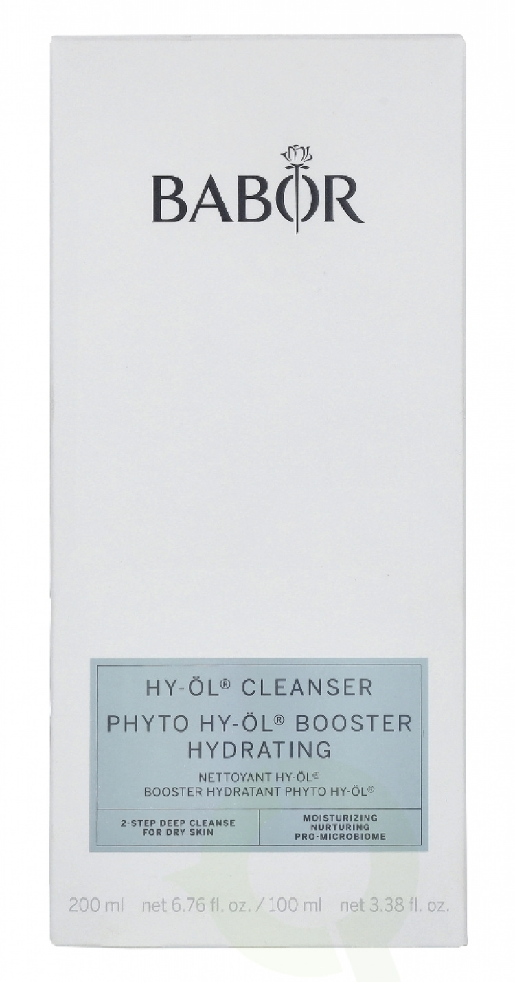 Babor Hy-Oil Cleanser & Phyto Hy-Oil Booster Hydrating Set 300 ml Cleansing Oil 200ml/Booster Hydrating 100ml - For Dry Skin
