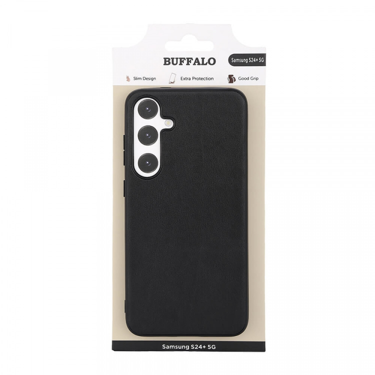 Buffalo Mobiltelefon cover PU Sort - Samsung S24+ 5G