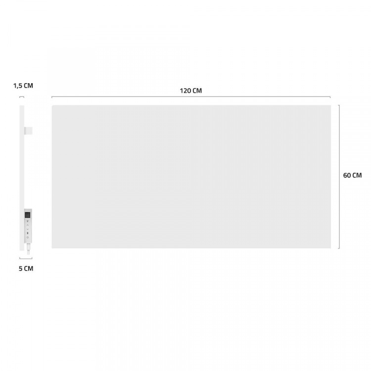 Hombli Smart Infrarød Varmer Metal Panel 700w Hvid