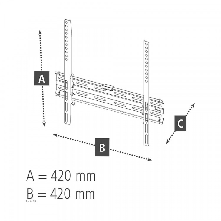 Hama TV-vægbeslag Fast VESA op til 400x400 65