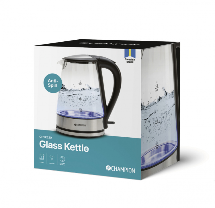 Champion Vattenkokare 1,7L VK220 Glas