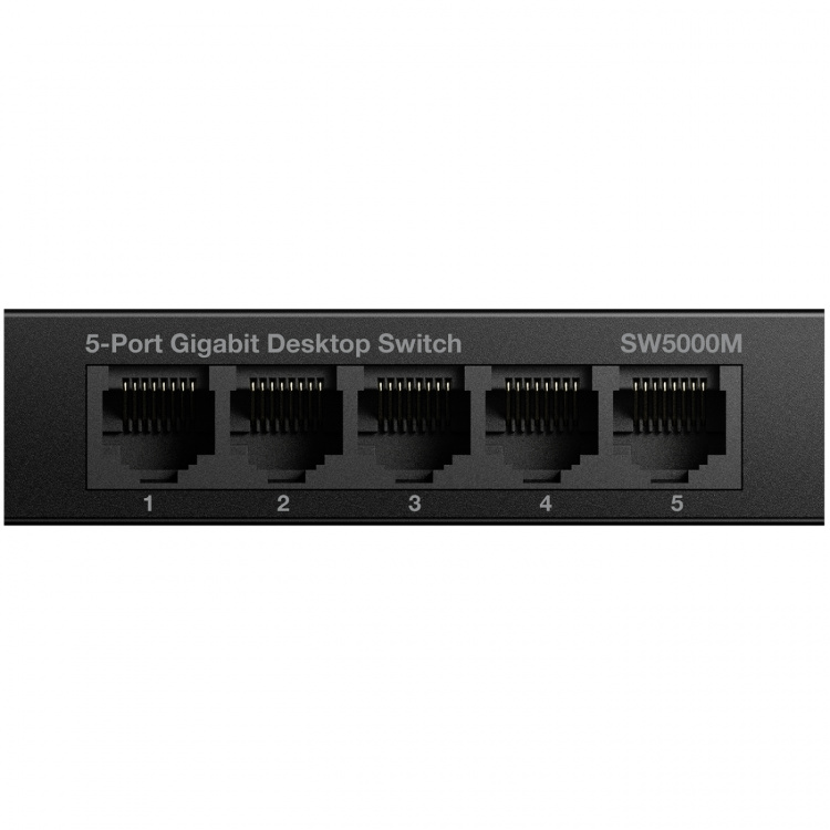Strong 5-port Gigabitswitch Metall Svart Strong 5-port Gigabitswitch Metall Svart