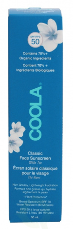 Coola Classic Sunscreen Face Moisturizer SPF50 50 ml White Tea