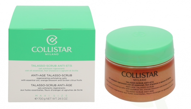Collistar Anti-Age Talasso Scrub 700 gr With Essential Oils, Orange Blossom And Sicilian Citrus Fruits