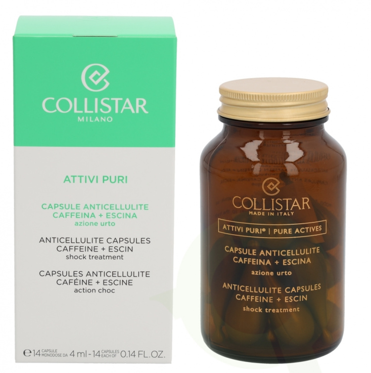 Collistar Pure Actives Anticellulite Capsules 56 ml Caffeine + Escina 14x4ml - Shock Treatment