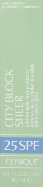 Clinique City Block Sheer SPF25 40 ml Sun Protection - All Skin Types - Oil-Free
