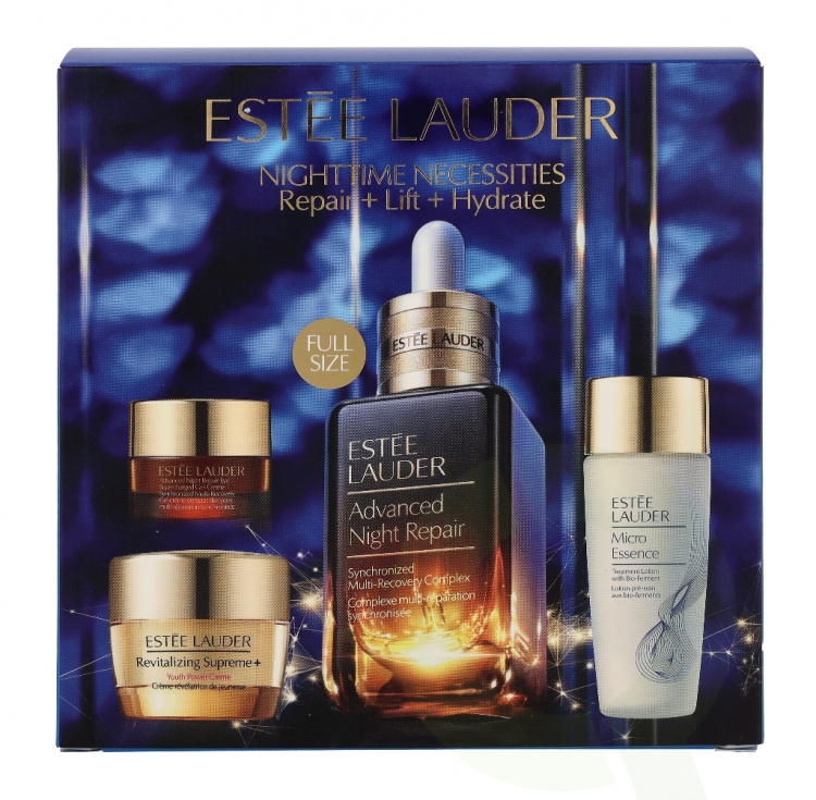 Estee Lauder E.Lauder Night Time Necessities Set 100 ml Advanced Night Repair 50ml/Micro Essence 30ml/Revitalizing Supreme+15ml/Advanced Night Repair Eye 5ml