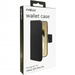 Celly Wally Wallet Case Galaxy S24 Ultra 5G Svart