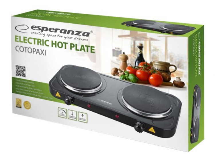 Esperanza El-varmeplade Sort