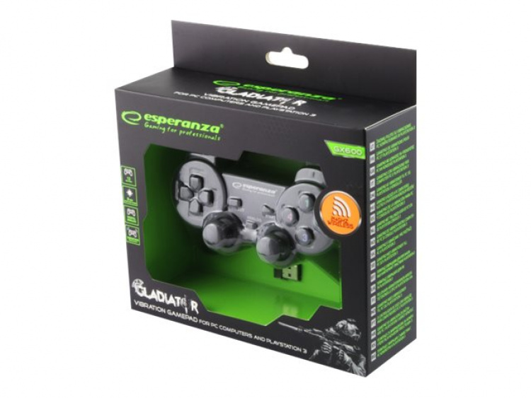 Esperanza GLADIATOR Gamepad PC Sony PlayStation 3 Sort