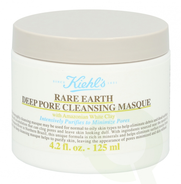 Kiehls Kiehl\'s Rare Earth Deep Pore Cleansing Masque 125 ml With Amazonian White Clay - For Normal To Oily Skins Types