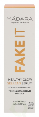 Madara Fake It Healthy Glow Self Tan Serum 30 ml Light To Medium, All Skin Types