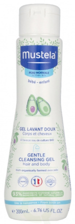 Mustela Bebe Gentle Cleansing Gel Hair And Body 200 ml