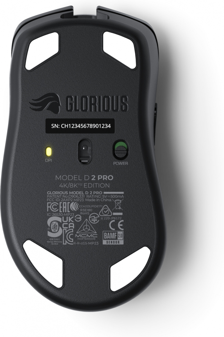 Glorious Model D 2 Pro 4K/8K Hz Edition spelmus, svart