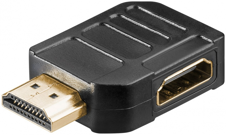 Goobay HDMI™-adapter, Guldpläterad (4K @ 60 Hz) HDMI™-uttag (typ A) > HDMI™ kontakt (typ A) 270 °