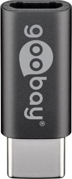 Goobay Adapter USB-C™ till USB 2.0 Micro-B, grå USB-C™ plugg > USB 2,0 mikro uttag (typ B) Goobay Adapter USB-C™ till USB 2.0 Micro-B, grå USB-C™ plugg > USB 2,0 mikro uttag (typ B)