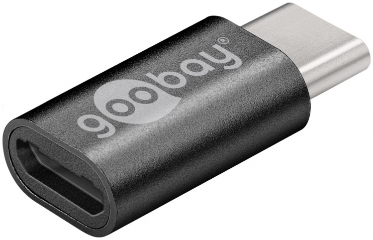 Goobay Adapter USB-C™ till USB 2.0 Micro-B, grå USB-C™ plugg > USB 2,0 mikro uttag (typ B) Goobay Adapter USB-C™ till USB 2.0 Micro-B, grå USB-C™ plugg > USB 2,0 mikro uttag (typ B)