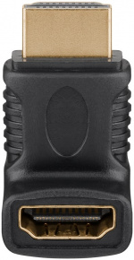 Goobay HDMI™-vinkeladapter för koaxialkabel, Guldpläterad (4K @ 60 Hz) HDMI™-uttag (typ A) > HDMI™ kontakt (typ A) 90 ° Goobay HDMI™-vinkeladapter för koaxialkabel, Guldpläterad (4K @ 60 Hz) HDMI™-uttag (typ A) > HDMI™ kontakt (typ A) 90 °
