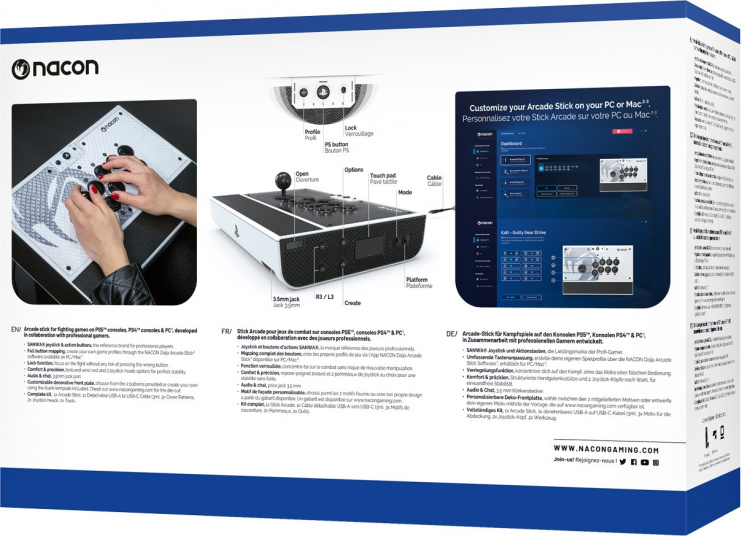 NACON Daija Arcade Stick - Spilcontroller til PS4 / PS5