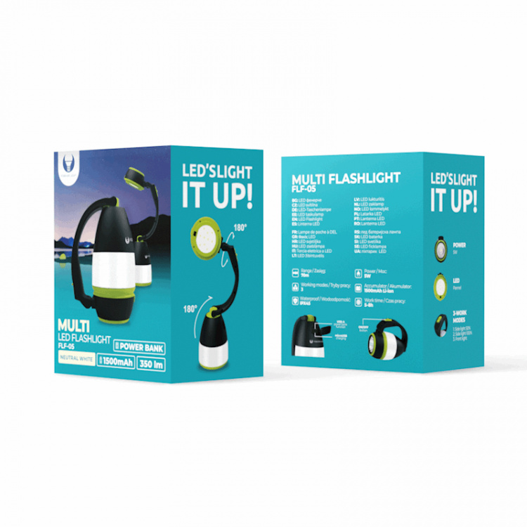 Forever Light MULTI - LED-lommelygte med 6 lystilstande + indbygget 1500 mAh powerbank Forever Light MULTI - LED-lommelygte med 6 lystilstande + indbygget 1500 mAh powerbank