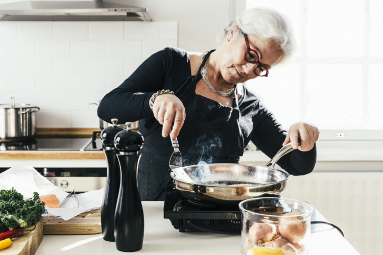 Heirol Pro Steelsafe -stekpanna, rostfritt stål + non-stick-beläggning, 24 cm.