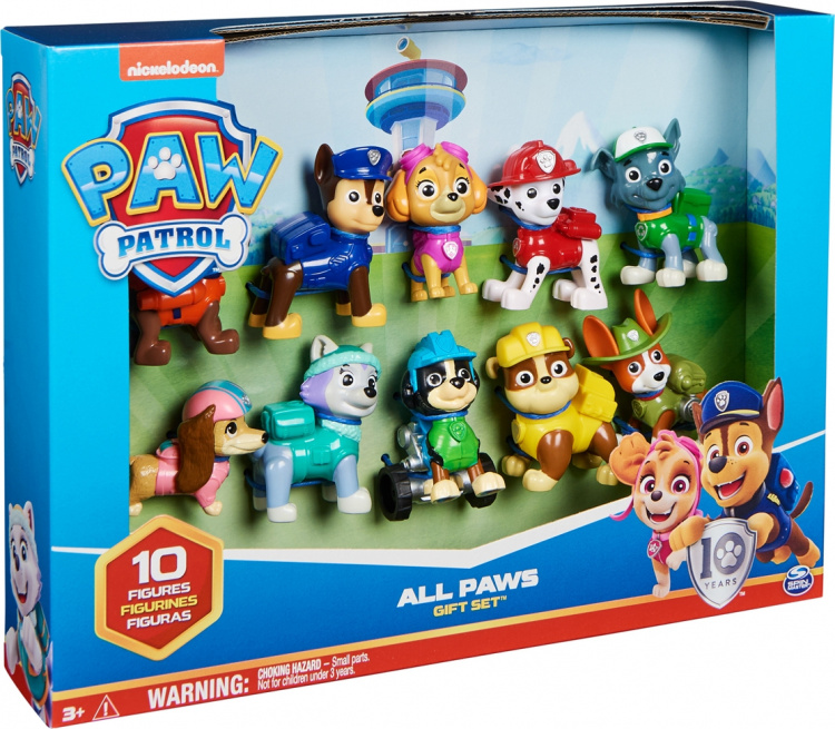 Paw Patrol figurpaket, 10 figurer