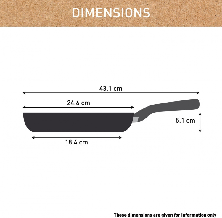Tefal (RE)NEW+ - stekpanna, 24 cm, keramisk beläggning, grå