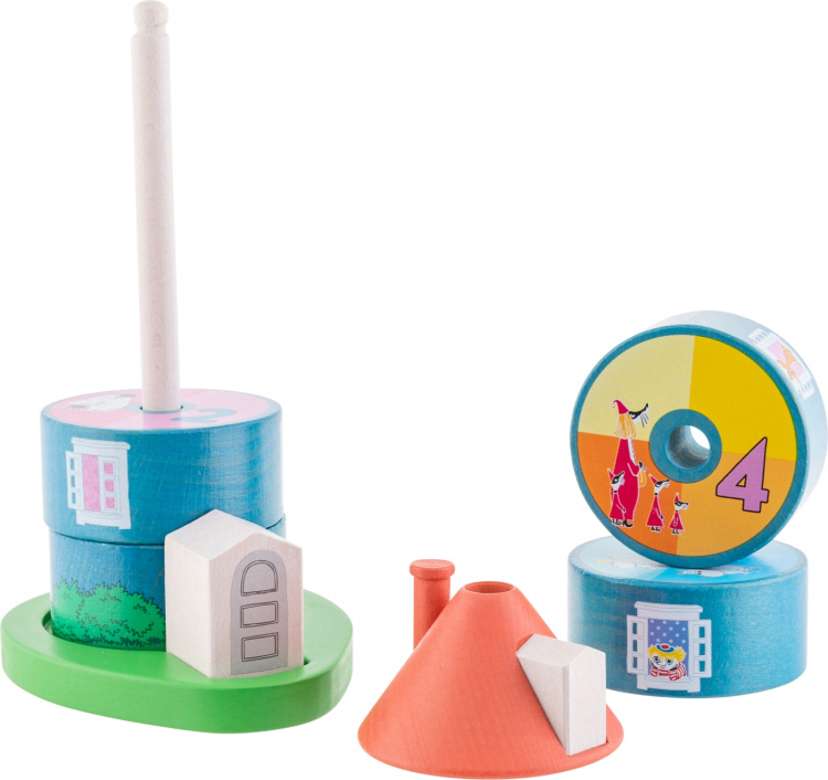 Mumin - stapelbart Muminhus, trä