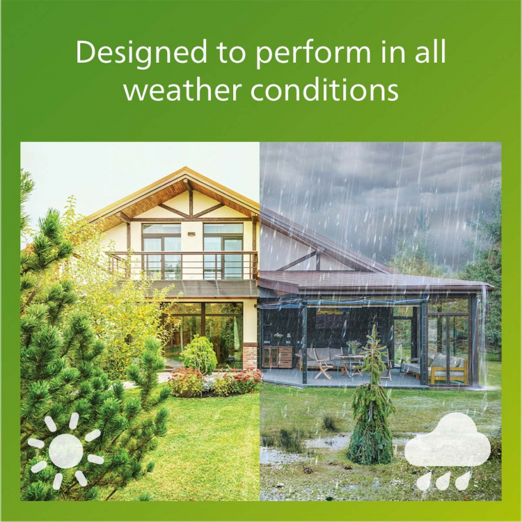 Philips Laven LED-pollare Rostfritt stål Svart IP44 Varmit 6W 600lm