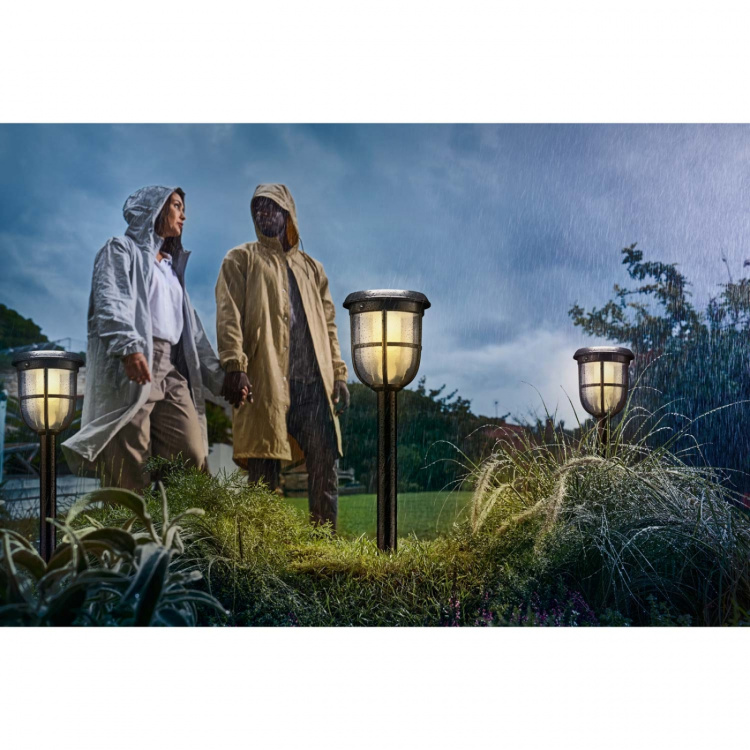 Philips Radii Trädgårdslampa Solcell Ultra Efficient LED 250lm Svart