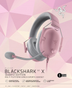 Razer Blackshark V2 X Gaming Headset, Rosa