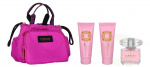 Versace Bright Crystal Giftset 290 ml Edt Spray 90ml/Shower Gel 100ml/Body Lotion 100m/Pouch