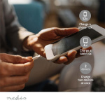 Nedis Powerbank | 30000 mAh | 1.5 / 2.0 / 3.0 A | Antal output: 2 | Output tilslutning: 1x USB-A / 1x USB-C™ | Input forbindels: 1x Micro USB / 1x USB-C™ | PD3.0 20W | Lithium-polymer