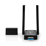 Nedis Netværk dongle | Wi-Fi | AC1200 | 2.4/5 GHz (Dual Band) | USB3.0 | Wi-Fi-hastighed total: 1200 Mbps | Windows 10 / Windows 11 / Windows 8
