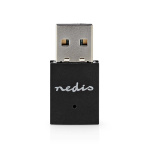 Nedis Netværk dongle | Wi-Fi | N300 | 2.4 GHz | USB2.0 | Wi-Fi-hastighed total: 300 Mbps | Windows 10 / Windows 11 / Windows 8