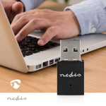 Nedis Netværk dongle | Wi-Fi | N300 | 2.4 GHz | USB2.0 | Wi-Fi-hastighed total: 300 Mbps | Windows 10 / Windows 11 / Windows 8