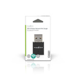 Nedis Netværk dongle | Wi-Fi | N300 | 2.4 GHz | USB2.0 | Wi-Fi-hastighed total: 300 Mbps | Windows 10 / Windows 11 / Windows 8