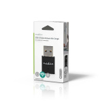 Nedis Netværk dongle | Wi-Fi | N300 | 2.4 GHz | USB2.0 | Wi-Fi-hastighed total: 300 Mbps | Windows 10 / Windows 11 / Windows 8