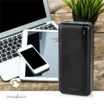 Nedis Powerbank | 32000 mAh | 2.4 / 3.0 / 3.25 A | Antal output: 2 | Output tilslutning: 1x USB-A / 1x USB-C™ | Input forbindels: 1x Micro USB / 1x USB-C™ | PD3.0 45W / PD3.0 65W | Lithium-polymer