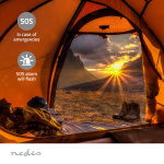 Nedis Nødradio | Bærbart design | DAB+ / FM | Batteri / Håndsving / Solar Powered / USB Drevet | Vækkeur | Grøn / Sort