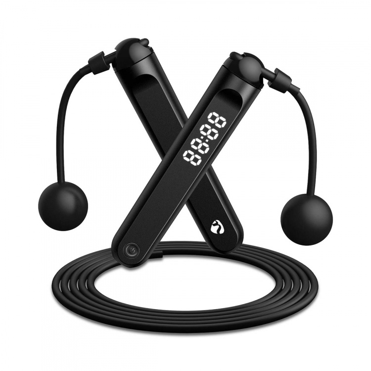 Nedis SmartLife sjippetov | Bluetooth® | Dual Hall sensor | LED | PVC | 3.00 m | Snørepose / Trådløse bolde | Sort Nedis SmartLife sjippetov | Bluetooth® | Dual Hall sensor | LED | PVC | 3.00 m | Snørepose / Trådløse bolde | Sort