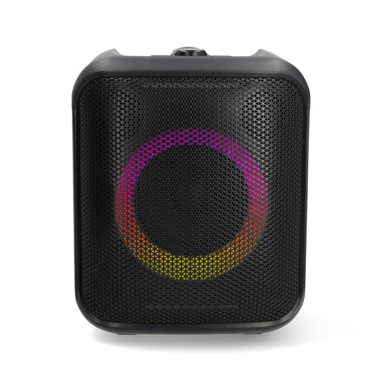 Nedis Bluetooth® Party Speaker | Maksimal batteritid: 5 timer | 150 W | Bærehåndtag | Fest lys | Kan parres | Equalizer | Orange / Sort Nedis Bluetooth® Party Speaker | Maksimal batteritid: 5 timer | 150 W | Bærehåndtag | Fest lys | Kan parres | Equalizer | Orange / Sort