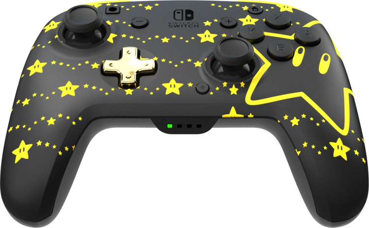 PDP Gaming Rematch Glow Wireless Controller - trådlös spelkontroll, Mario Stars, Switch