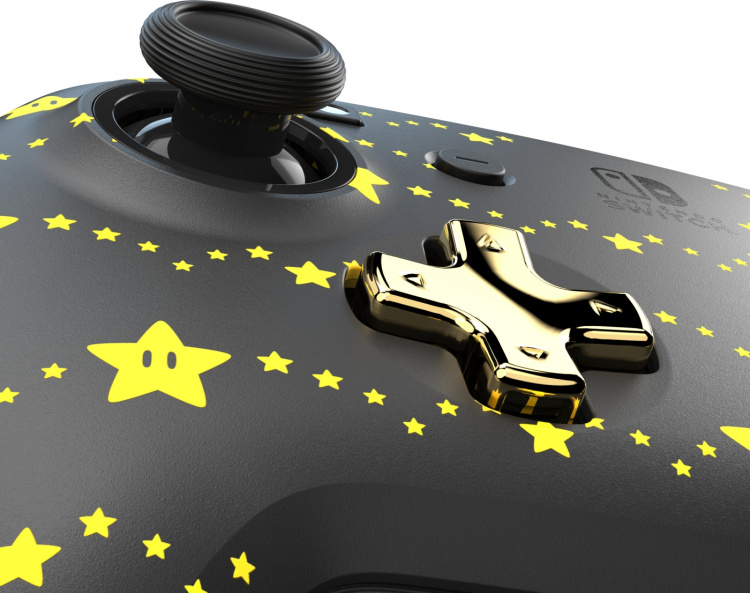 PDP Gaming Rematch Glow Wireless Controller - trådlös spelkontroll, Mario Stars, Switch